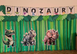Dekoracja ścienna dinozaury
